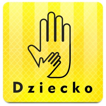 ODBLASKOWY MAGNES DZIECKO NA AUTO SAMOCHÓD
