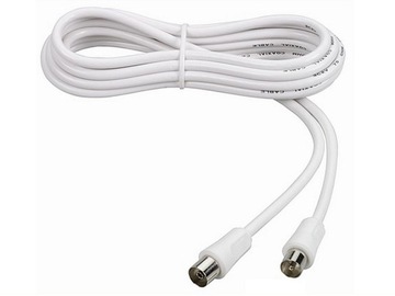 Biały kabel antenowy TV ekranowany THOMSON 15m