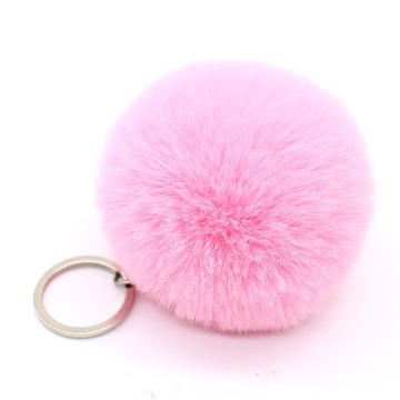 POMPON BRELOK FUTRO KEYCHAIN ZAWIESZKA DO KLUCZY