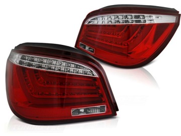 Lampy tył BMW E60 RED WHITE LED BAR diodowe
