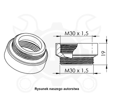 Переходник Головка редуктора M30x1,5 DANFOSS RTD-N