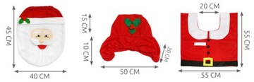 Новогодний набор для ванной, унитаза, чехол, Дед Мороз, подарок ко Дню Святого Николая