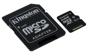 КАРТА ПАМЯТИ Kingston 64 ГБ MICRO SD класс 10 UHS