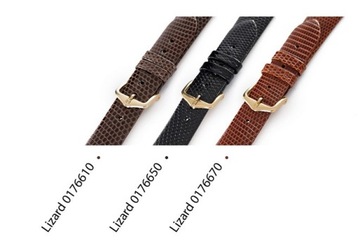 РЕМЕНЬ HIRSCH LIZARD LIZARD ИЗ КОЖИ LIZARD, ЧЕРНЫЙ 18 ММ