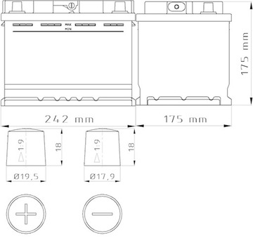 Аккумулятор Bars Silver 12В 60Ач 570А (EN) P+