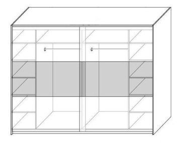 СТИЛЬНЫЙ ШКАФ ДЛЯ СПАЛЬНИ LACOBEL 200x245 см