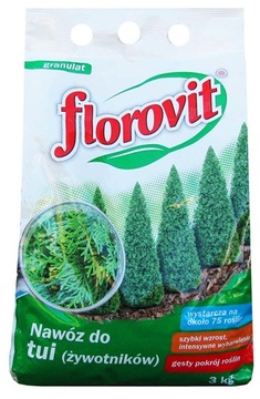 FLOROVIT DO TUI 3KG ŻYWOTNIKÓW NAWÓZ GRANULAT tuje