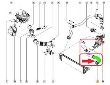 PRZEWÓD INTERCOOLERA RENAULT MASTER III 2.3 DCi