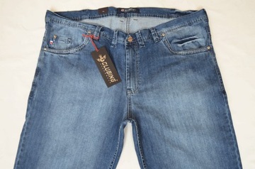 DUŻE DŁUGIE spodnie Clubing jeans 92cm pas W36 L38