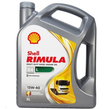 SHELL Rimula R4 L 15W40 5L - syntetyczny olej silnikowy do samochodów cięża