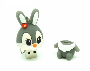 Флеш-накопитель 8 ГБ USB GREY BUNNY RABBIT ROM 24H