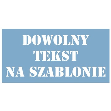 Szablony z tworzywa Litery dowolny tekst wys 10cm