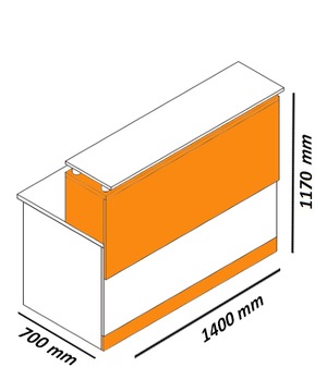 Lada Recepcyjna 140cm Sklepowa Biurowa Do Recepcji