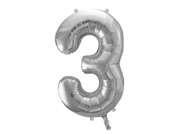 Balony foliowe cyfry na 1 2 3 4 5 6 7 8 9 urodziny duże hel 86cm 3 kolory