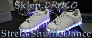 КРОССОВКИ SHUFFLE DANCE LED НОВЫЕ, БЕЛЫЕ, размер 35