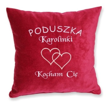 PODUSZKA Z HAFTEM na Prezent z Dedykacją Urodziny