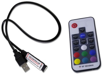 Kontroler STEROWNIK taśm LED RGB 5V USB pilot 144W