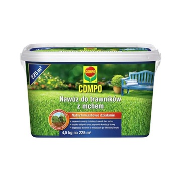 COMPO Nawóz do trawników z mchem 4,5kg trawnika