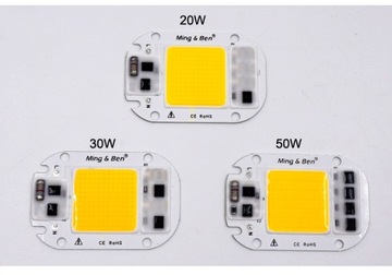 COB LED 50Вт теплый белый 220В