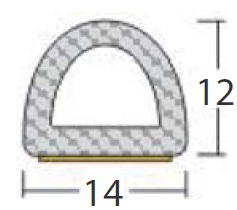 САМОКЛЕЯЩАЯСЯ ПРОКЛАДКА ДЛЯ ОКОН ДВЕРЕЙ SD55 14X12