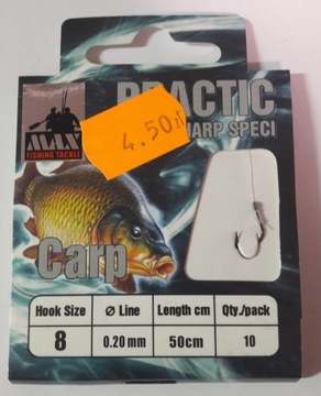 Haczyki wiązane Carp (Karp) nr8 – MAX Fishing Team
