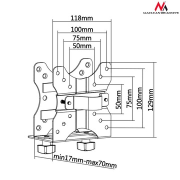 РЕГУЛИРУЕМОЕ КРЕПЛЕНИЕ ДЛЯ МИНИ-КОМПЬЮТЕРА VESA 100X100