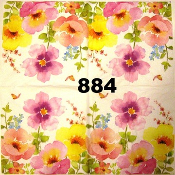 Serwetki do decoupage-1szt-KWIATY- NR 884
