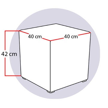 Пуф Cube 40Х40, ткань Конго серого цвета