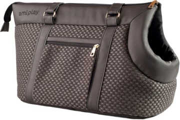 AMIPLAY Morgan Torba transporter torebka dla kota psa L 42x26x30cm czarna