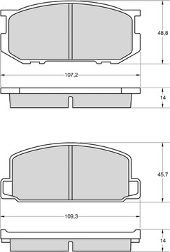 Klocki hamulcowe Daihatsu Charmant