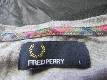 FRED PERRY/ EXTRA ORYGINALNY SZARY T SHIRT/ L