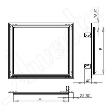 НАКЛАДКА НА ДВЕРЬ ИНСПЕКЦИОННАЯ HAP 20x20 AWENTA