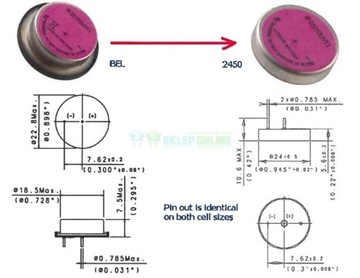 Аккумулятор TL-2450 SL-840 SL-340 TL-5186 Tadiran 3,6В