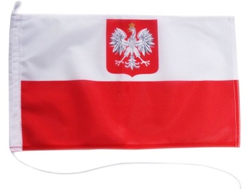 Flaga Polski Bandera Jachtowa Godło Polska 65x40cm Sailing