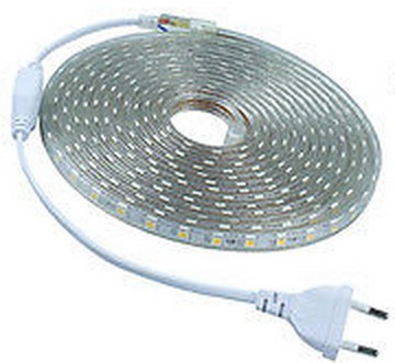 TAŚMA LED 230V Z ZASILACZEM 5050 4,8W b. zimna 5m