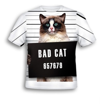 KOSZULKA 3D T-shirt BAD CAT XL MŁODZIEŻOWA POLSKA
