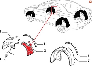 ALFA ROMEO 166 PODBĚH PŘEDNÍ PRAVÉ T ORIGINÁLNÍ 600