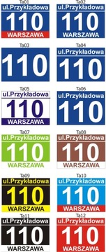 Адресная доска с номером дома, 30 см.