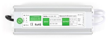 БЛОК ПИТАНИЯ 12В 120ВТ 10А IP67 ВОДОНЕПРОНИЦАЕМЫЙ ДЛЯ СВЕТОДИОДНЫХ ЛЕНТ