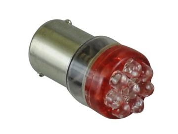 żarówka 8 LED Ba15s P5W R10W R5W Pozycja Czerw 12V