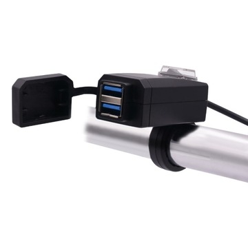 ЗАРЯДНОЕ УСТРОЙСТВО ДЛЯ МОТОЦИКЛА 2x USB БЫСТРАЯ ЗАРЯДКА