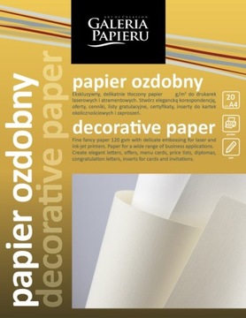 Papier ozdobny A4 Kraft czerwony 275g 20 ark