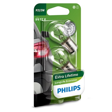 Philips Żarówki P21/5W LongLife EcoVision 3xŻywotn