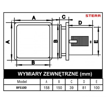 Вентилятор для ванной комнаты Sterr fi 100 Standard BFS100-B, черный