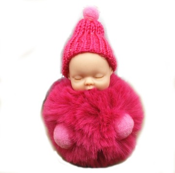 BRELOK LALKA ZAWIESZKA DO KLUCZY POMPON KEYCHAIN