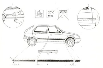 SKODA CITIGO / VW UP! - LIŠTA BOČNÍ