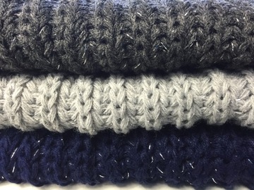 KOMIN GRANAT duży SZALIK błyszcząca nitka NOWOŚĆ