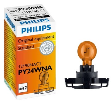 1x ŻARÓWKA PHILIPS PY24W 12V POMARAŃCZOWA
