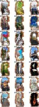 Наклейки на стену 3D фото обои Hole 502 Beach