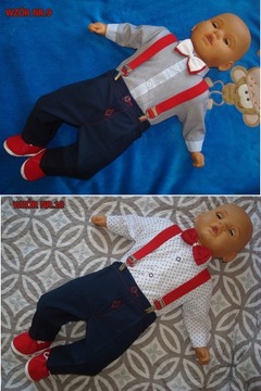 8 CZĘŚCI GARNITUREK CHRZTU KURTKA SWETEREK 62